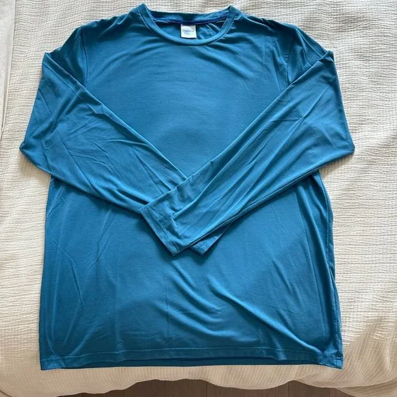 Mens Outdoor Voices Blue Long Sleeve Work Out Shirt Medium - Picture 2 of 3